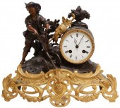 FRENCH FIGURAL METAL MANTEL SH