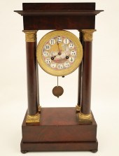 FRENCH FIGURED MAHOGANY PORTIC