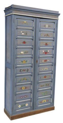 FRENCH FOLK ART PAINT DECORATED OAK