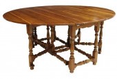 FRENCH FRUITWOOD OVAL DROP-LEA