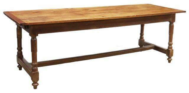FRENCH FRUITWOOD REFECTORY TABLE,