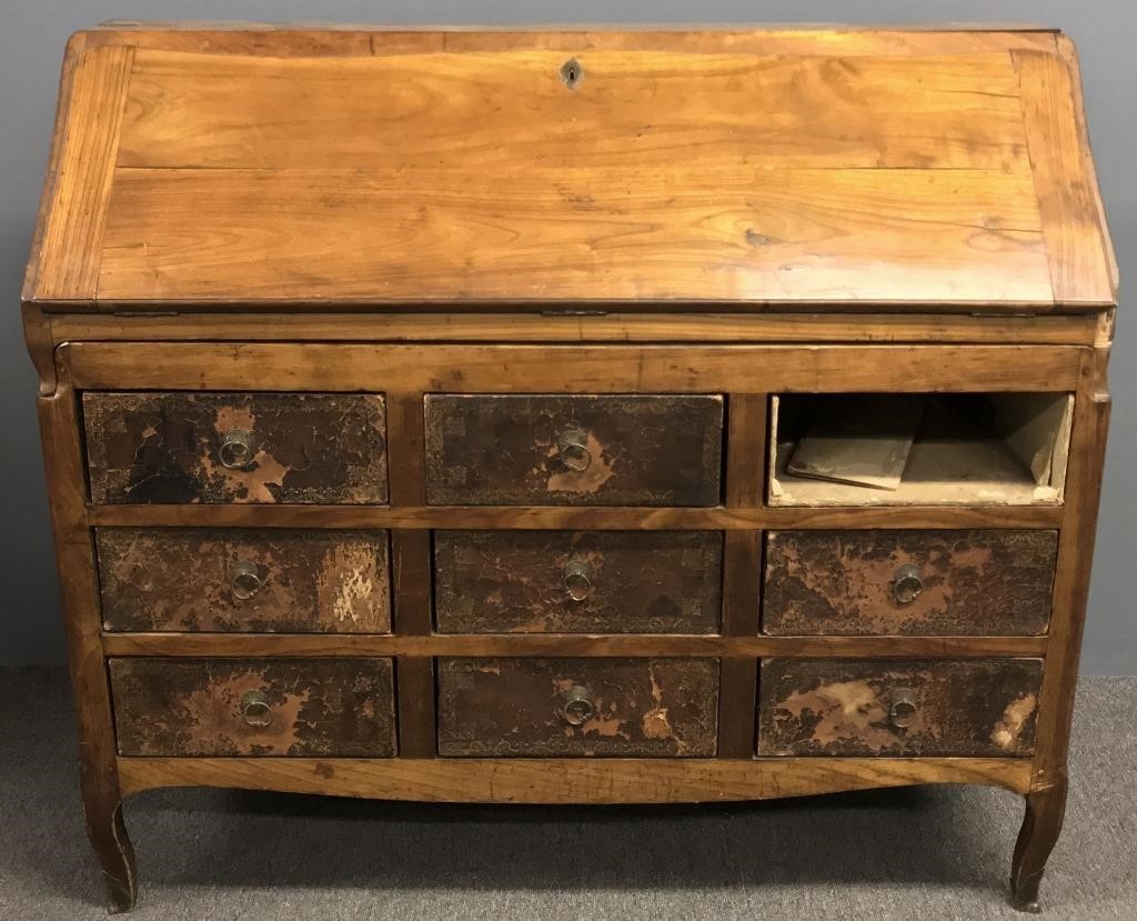 French fruitwood slant-lid desk,