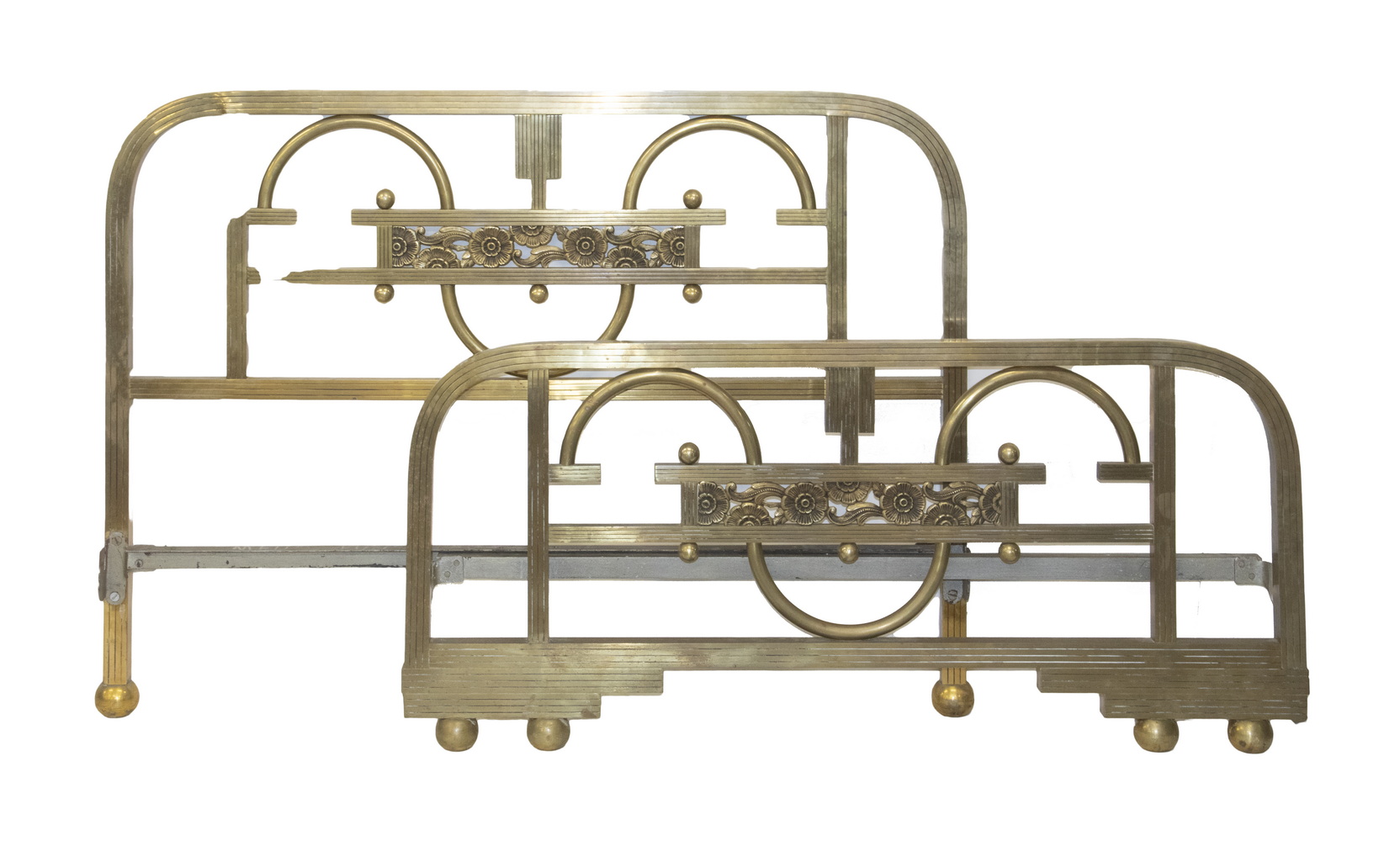 FRENCH FULL SIZE BRASS BED Circa