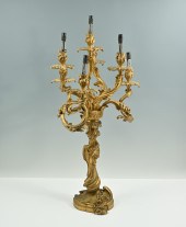 FRENCH GAGNEAU GILT BRONZE CAN