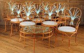 FRENCH GARDEN SET TEN CHAIRS O
