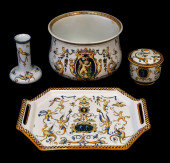 FRENCH GIEN FAIENCE POTTERY, F