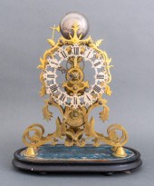 FRENCH GILDED BRASS SKELETON C