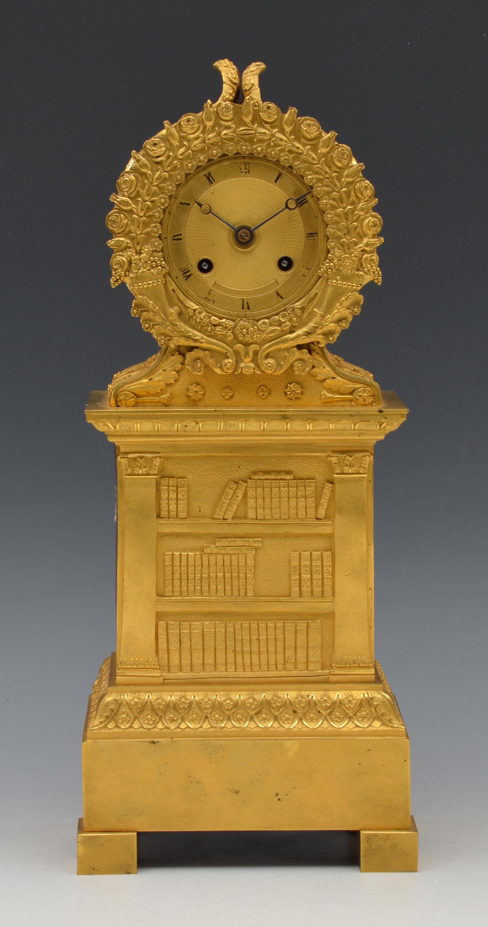 FRENCH GILDED "LIBRARY" MANTLE