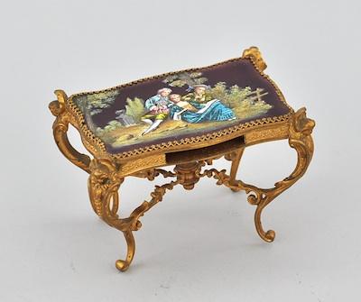 French Gilt and Enameled