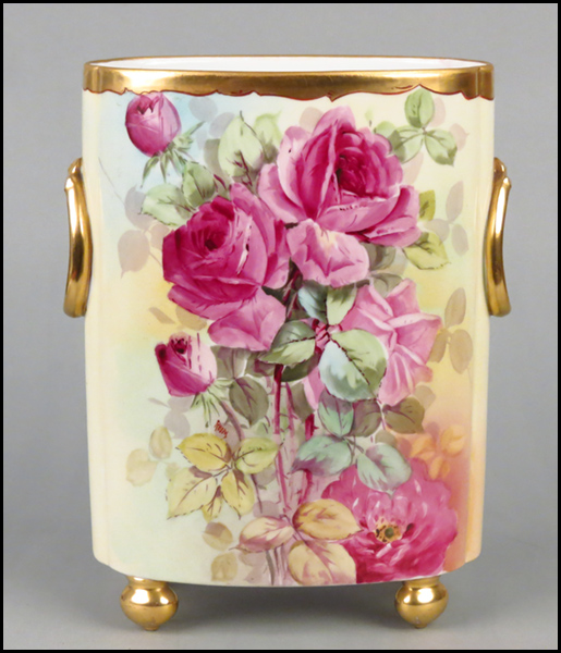 FRENCH GILT AND PAINTED PORCELAIN