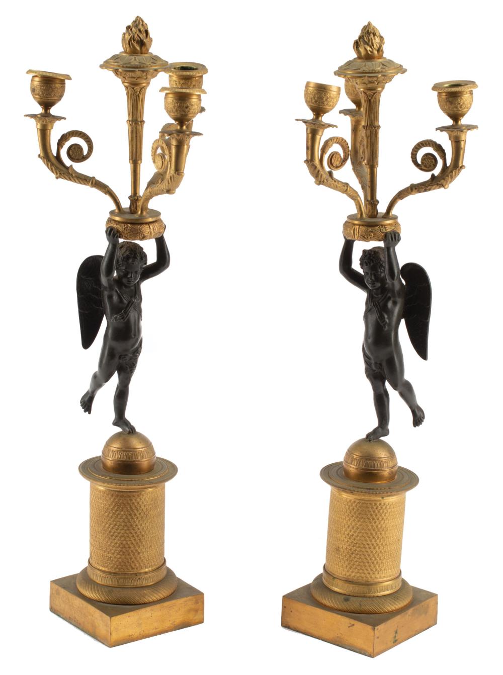 FRENCH GILT AND PATINATED BRONZE