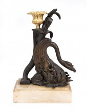FRENCH GILT AND PATINATED BRON