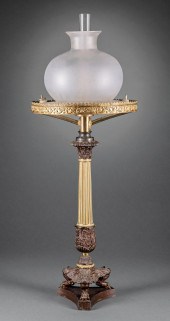 FRENCH GILT AND PATINATED META
