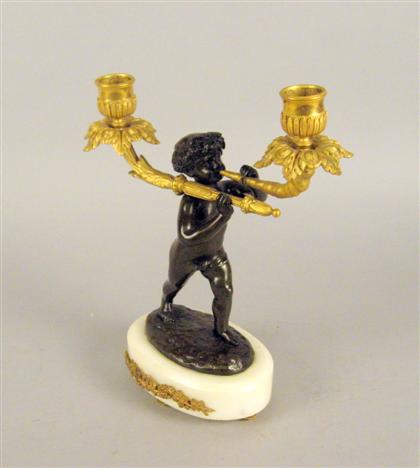 French gilt and patinated metal