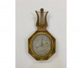 French gilt barometer of lyre