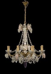 French Gilt-Brass and Crystal