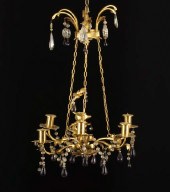 French Gilt-Brass and Cut Glas