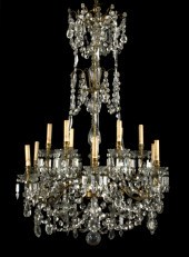 French Gilt-Brass and Cut Glas