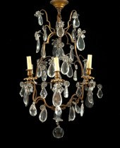 French Gilt-Brass and Cut Glas