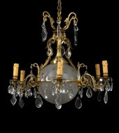 French Gilt-Brass and Cut Glas
