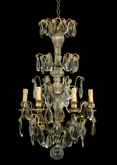 French Gilt-Brass and Cut Glass