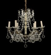 French Gilt-Brass and Cut Glas