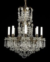 French Gilt-Brass and Cut Glas