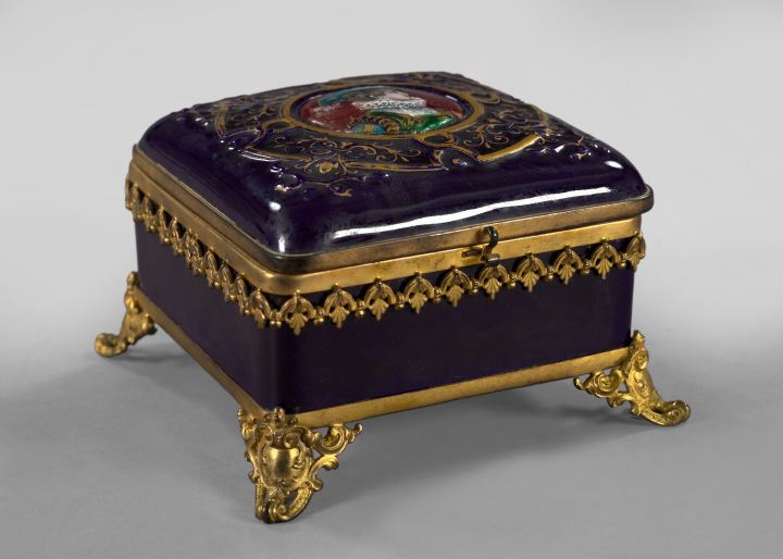 French Gilt-Brass and Limoges