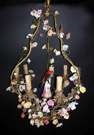French Gilt-Brass and Polychromed
