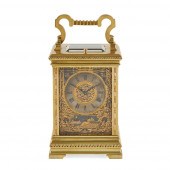 FRENCH GILT BRASS AND THREE-TO
