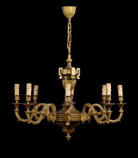 French Gilt-Brass and Tole-Peinte