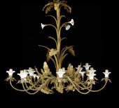 French Gilt-Brass Twelve-Light