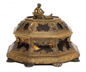 FRENCH GILT BRONZE 19TH C. CAS