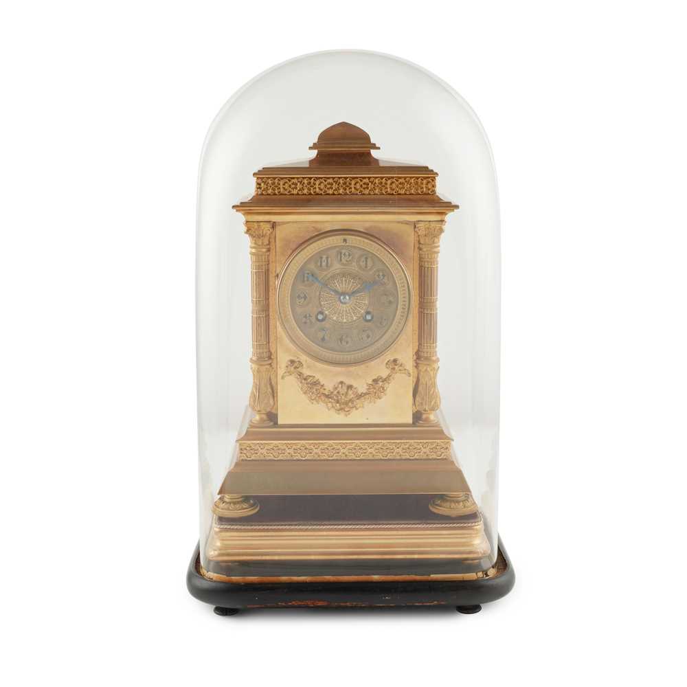 FRENCH GILT BRONZE AND BRASS MANTEL