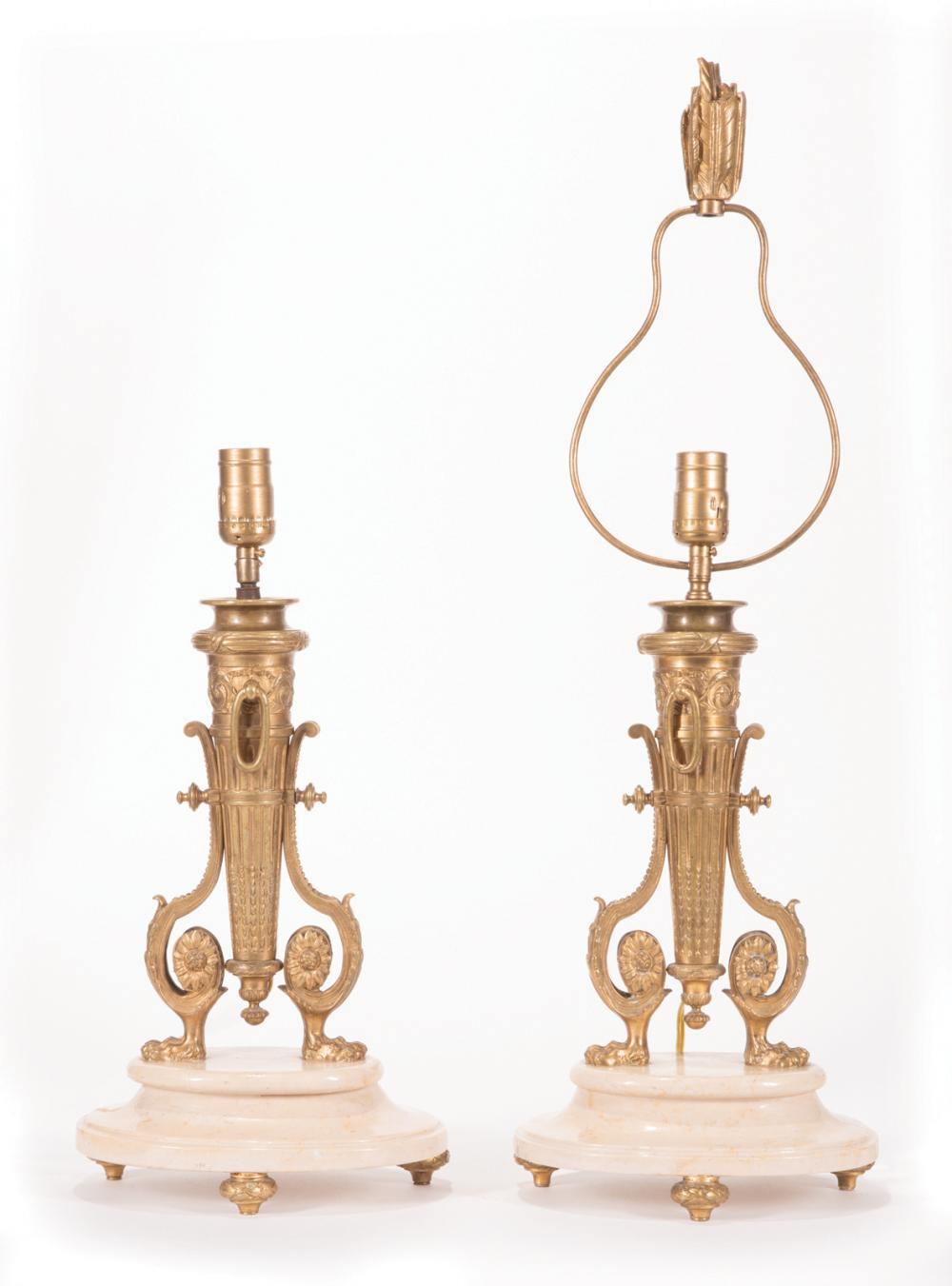 FRENCH GILT BRONZE AND MARBLE TABLE