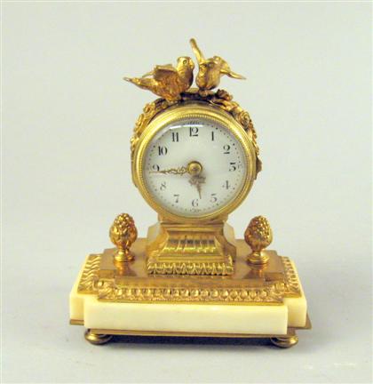 French gilt bronze and marble table