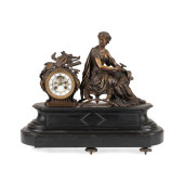 FRENCH GILT BRONZE AND SLATE F