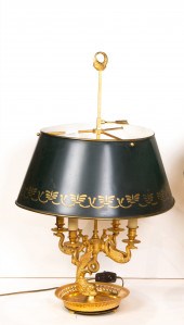 FRENCH GILT BRONZE AND TOLE DE
