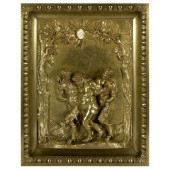 FRENCH GILT-BRONZE BAS-RELIEF