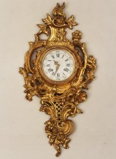 FRENCH GILT BRONZE CARTEL CLOC