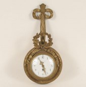 French gilt bronze cartel cloc