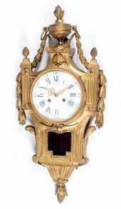 FRENCH GILT BRONZE CARTEL CLOC