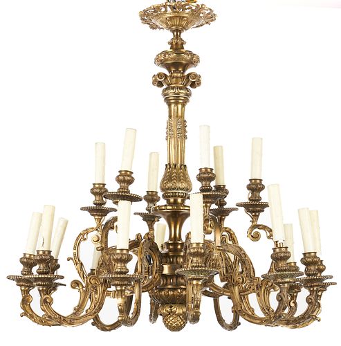 FRENCH GILT-BRONZE CHANDELIER, 18