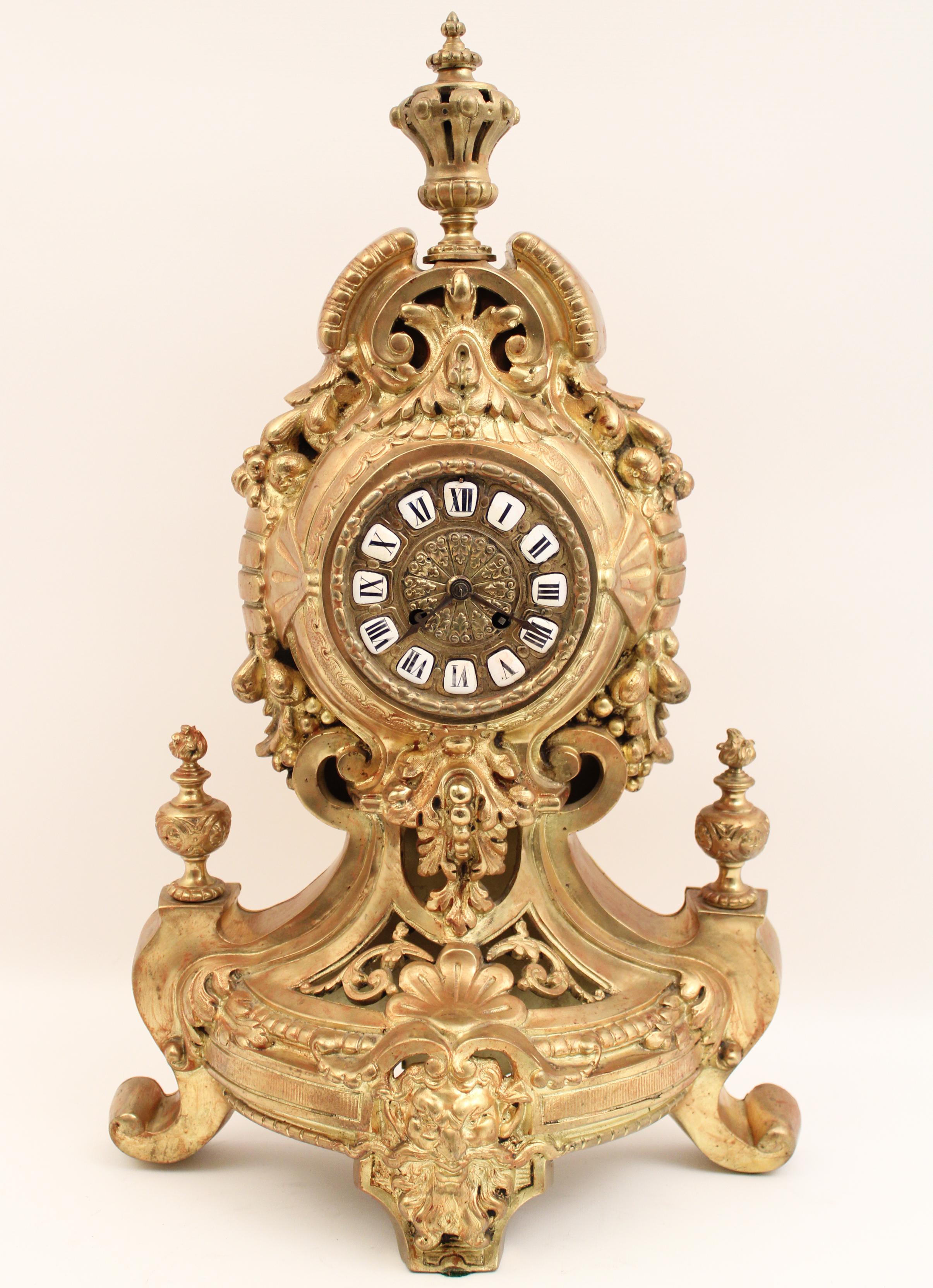 FRENCH GILT BRONZE CLOCK FRENCH