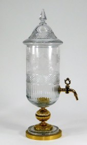 FRENCH GILT BRONZE & CRYSTAL S