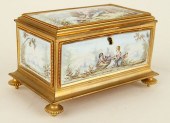 FRENCH GILT BRONZE ENAMELED JE