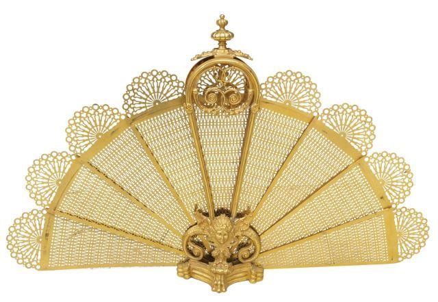 FRENCH GILT BRONZE FAN-FORM FOLDING