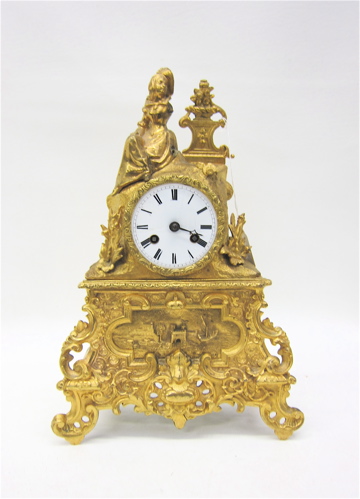 FRENCH GILT BRONZE FIGURAL SHELF