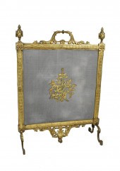 FRENCH GILT BRONZE FIRE SCREEN