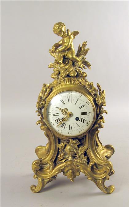 French gilt bronze mantel